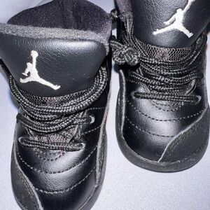 Jordan Kids Black Sneakers with White Logo